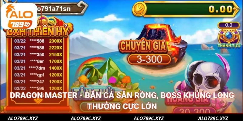 Dragon Master - Bắn cá săn rồng, boss khủng long thưởng cực lớn