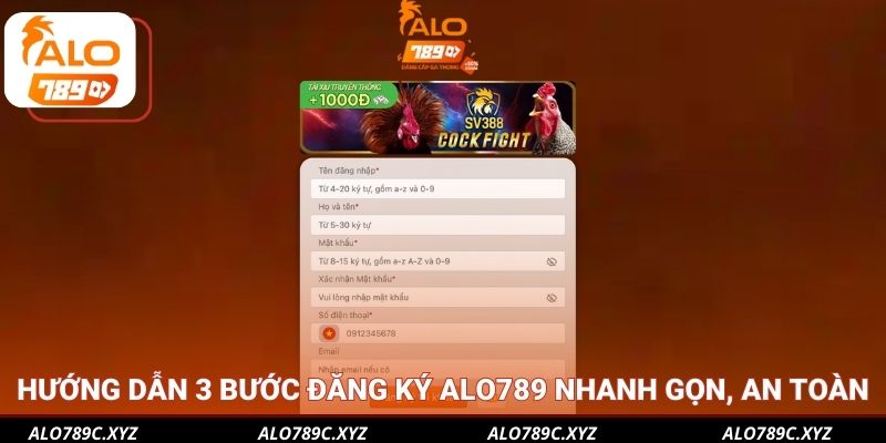 Hướng dẫn 3 bước đăng ký Alo789 nhanh gọn, an toàn
