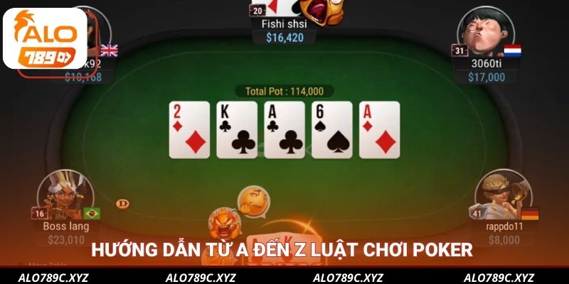Hướng dẫn từ A đến Z luật chơi Poker 