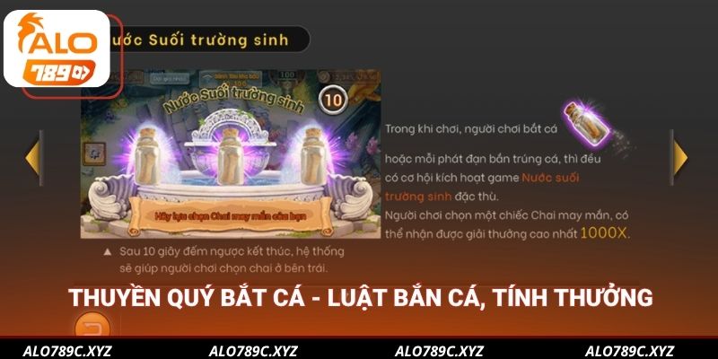 Thuyền Quý Bắt Cá - Luật bắn cá, tính thưởng